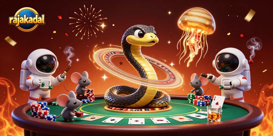 Menang taruhan di rajakadal dengan ular Saturnus berputar di roda roulette yang seru.