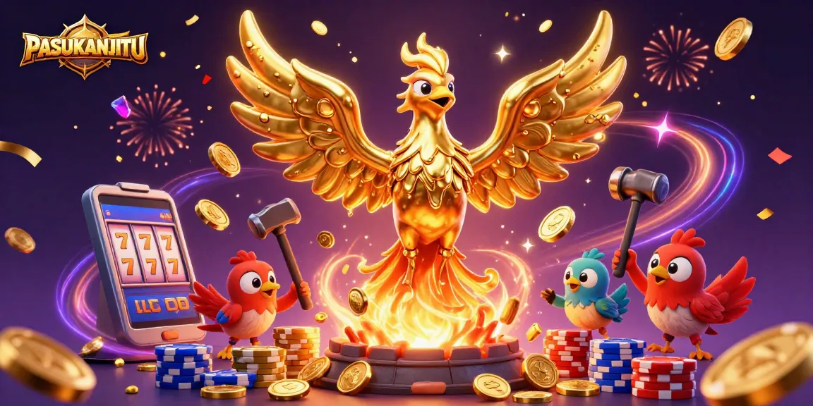 Experience winning thrills with PASUKANJITU's vibrant casino phoenix and slot imagery.