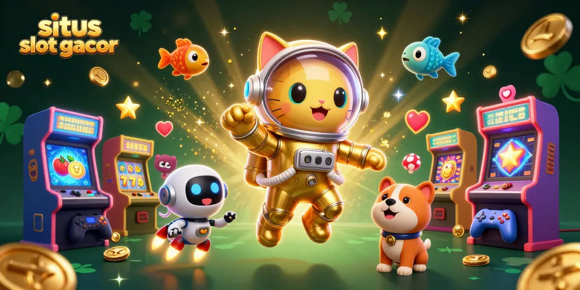Play engaging games at situs slot gacor featuring vibrant characters and colorful elements in a thrilling casino scene.