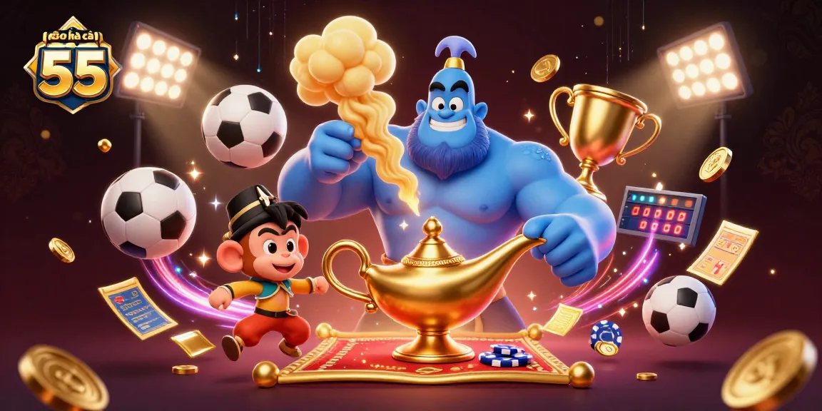 Betting with kèo nhà cái 55 in a vibrant 3D casino scene filled with energy and excitement.